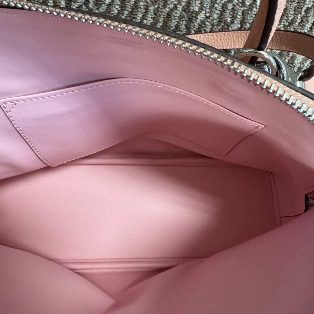 Blush Pink Dome Leather Bag - Picture 3 of 11